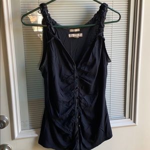 Black button up tank